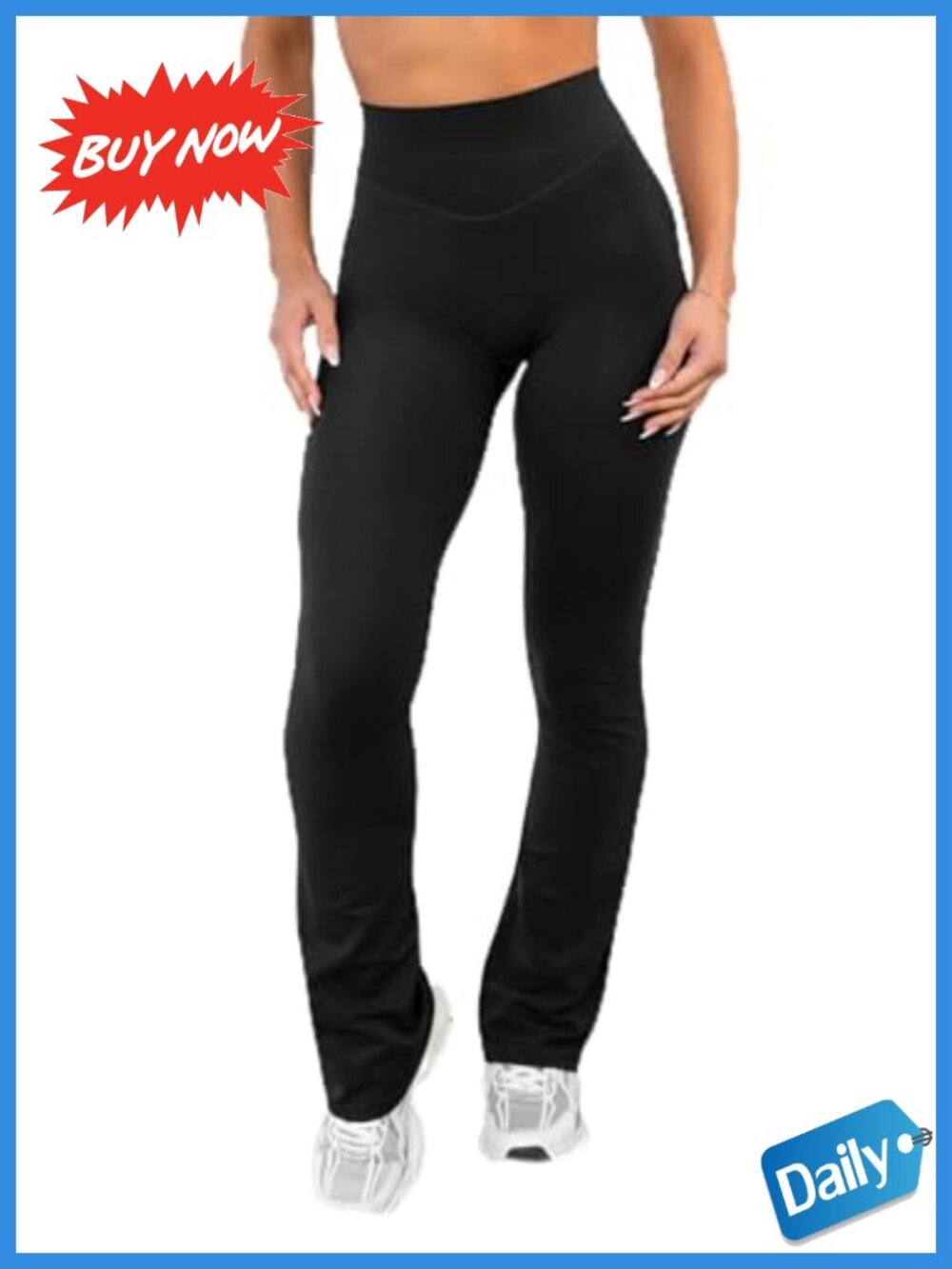 High Waist Bootcut Leggings Medium Compression Recycled Nylon